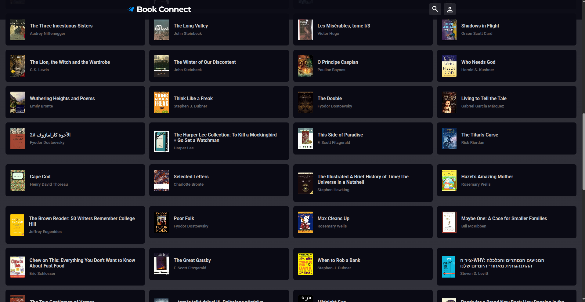 Book Connect Application Preview